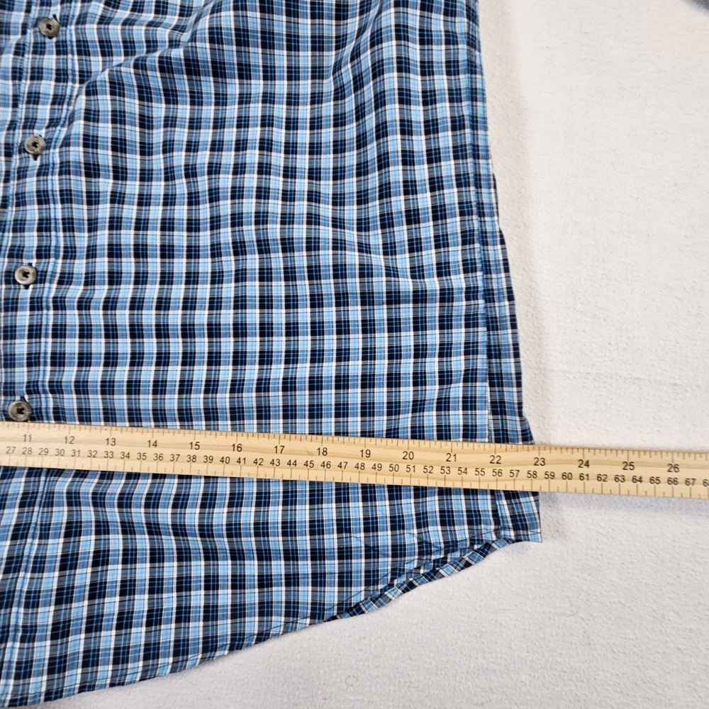 Eddie Bauer Shirt‎ Mens TL Long Sleeve Button Light Blue Plaid Outdoor Hiking - Picture 9 of 10